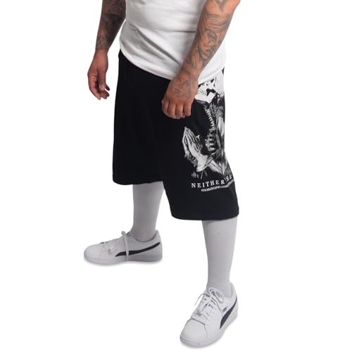 Yakuza Herren Pray Sweat Shorts, Schwarz, XXL von Yakuza
