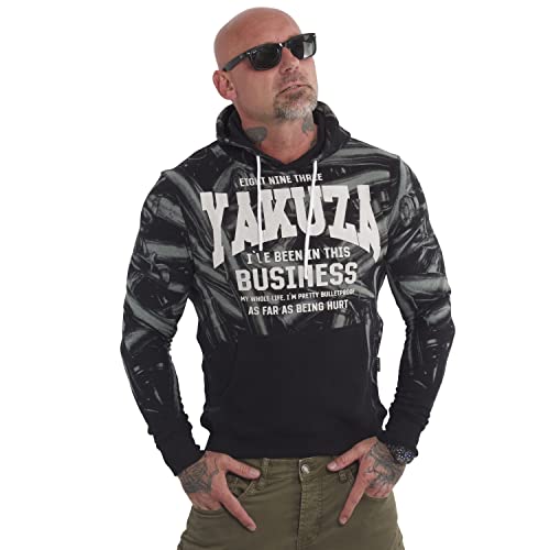 Yakuza Herren Reload Kapuzenpullover, Schwarz, 5XL von Yakuza