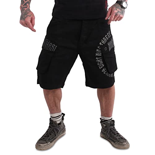 Yakuza Herren Scary Cargo Shorts, Schwarz, 31W von Yakuza