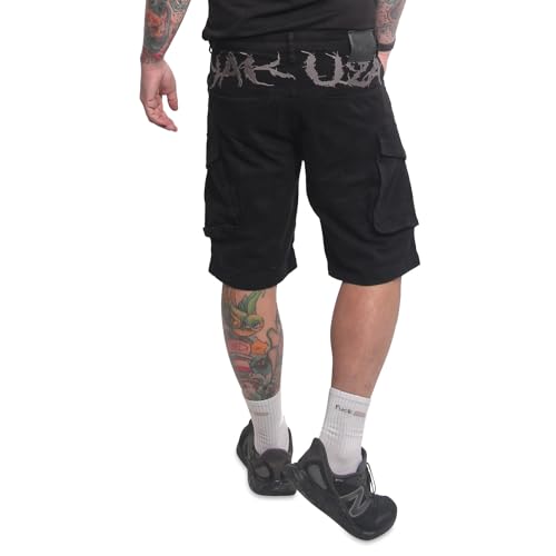 Yakuza Herren Shards Cargo Shorts, Schwarz, 30W von Yakuza