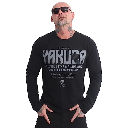 Yakuza Herren Sharp Knife Longsleeve, Schwarz, 4XL von Yakuza