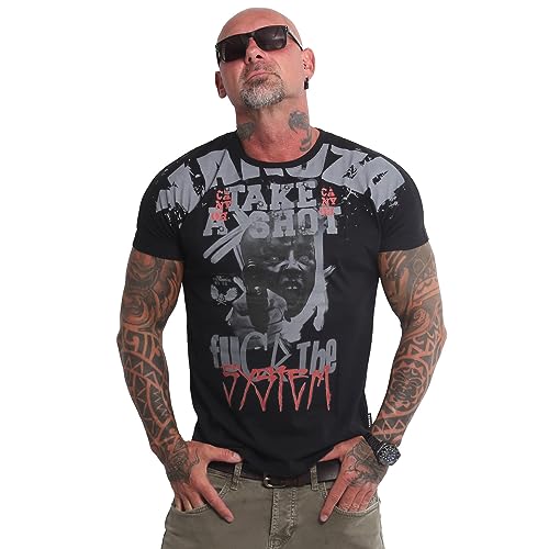 Yakuza Herren Shot T-Shirt, Schwarz, 4XL von Yakuza