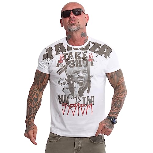 Yakuza Herren Shot T-Shirt, Weiß, 3XL von Yakuza