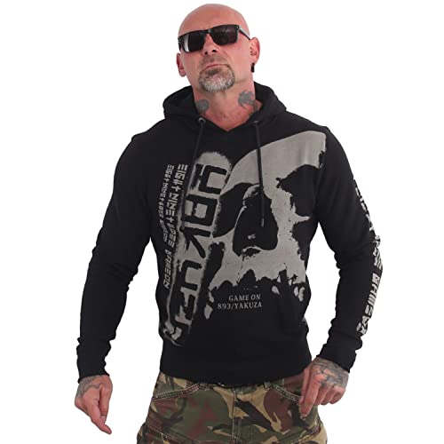 Yakuza Herren Skull View Kapuzenpullover, Schwarz, 3XL von Yakuza