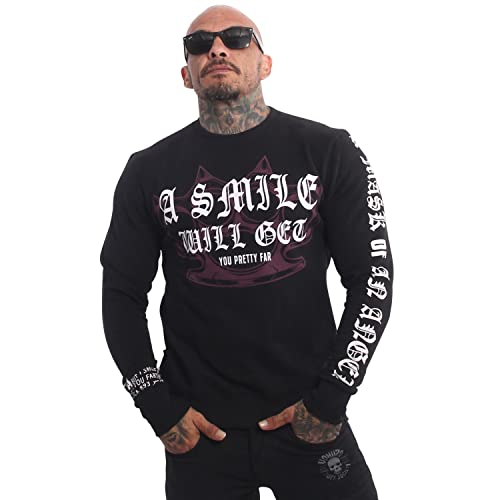 Yakuza Herren Smile Pullover, Schwarz, 3XL von Yakuza