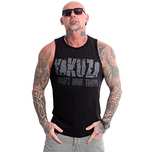 Yakuza Herren Solved Slim Tanktop, Schwarz, 4XL von Yakuza