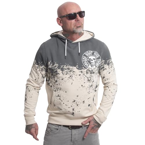 Yakuza Herren Splash Allover Kapuzenpullover, Whitecap Gray, XXL von Yakuza