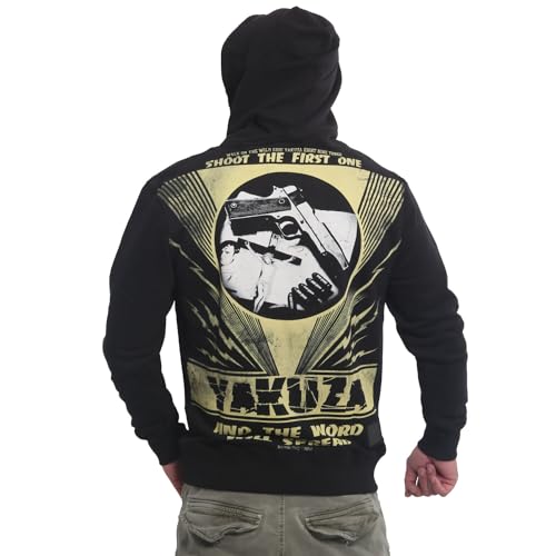 Yakuza Herren Spread Kapuzenpullover, Schwarz, XL von Yakuza