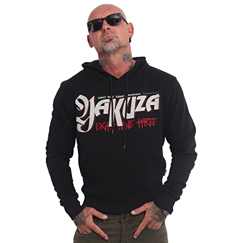 Yakuza Herren Still F Up Kapuzenpullover, Schwarz, M von Yakuza