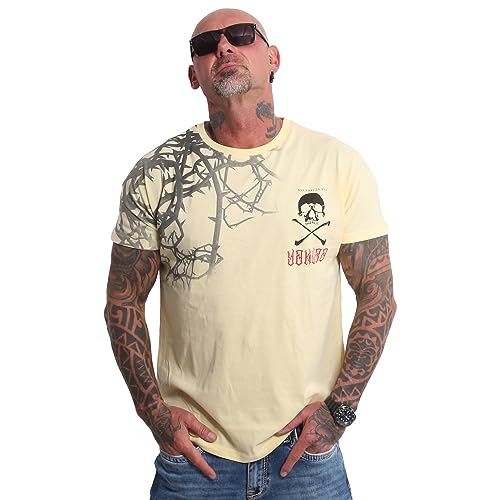 Yakuza Herren Thorns T-Shirt, Pale Banana, 4XL von Yakuza