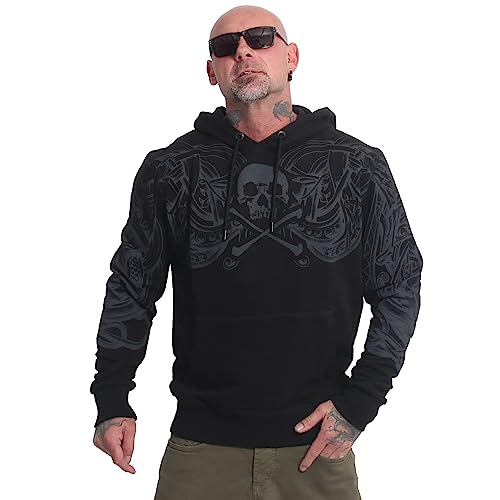 Yakuza Herren Tribes Kapuzenpullover, Schwarz, 5XL von Yakuza