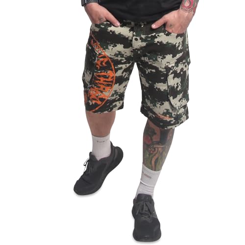 Yakuza Herren Tweak Cargo Shorts, Camouflage, 40W von Yakuza