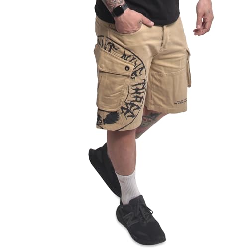 Yakuza Herren Tweak Cargo Shorts, Warm Sand, 34W von Yakuza