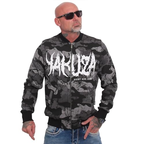 Yakuza Herren Tweak Classic Sweatjacke, Camouflage Grey, 3XL von Yakuza