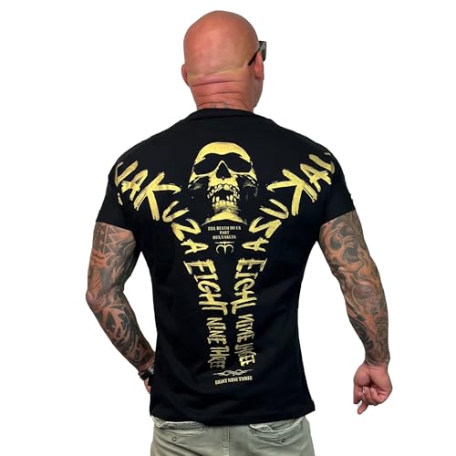 Yakuza Herren VIP Skull Tree T-Shirt, Schwarz, 4XL von Yakuza