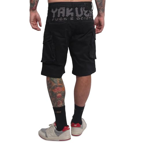 Yakuza Herren YFS Cargo Shorts, Schwarz, 36W von Yakuza