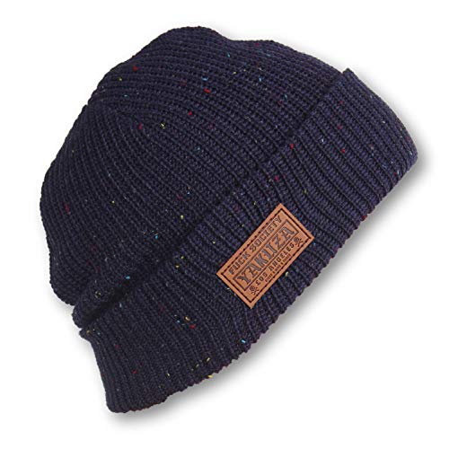 Yakuza Unisex Tab Knit Beanie Mütze, Blau, Einheitsgröße von Yakuza