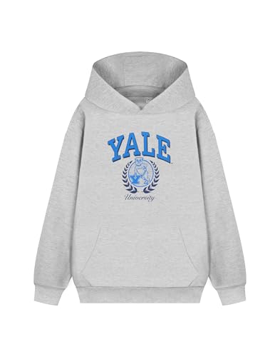Yale University Unisex Grauer Kapuzenpullover | Kapuzenpullover mit Yale-Logo | Langarmpullover | Lässige College-Bekleidung für Männer und Frauen von Yale University