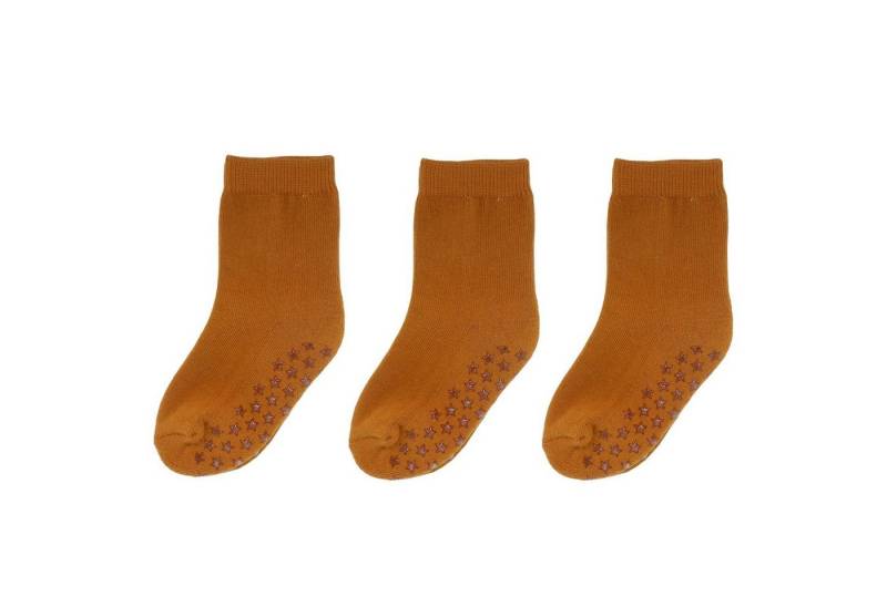 Yalion Kurzsocken Weiche Kinder socken Babysocken mit Halbplüsch braun 3-Paar Elastisch von Yalion