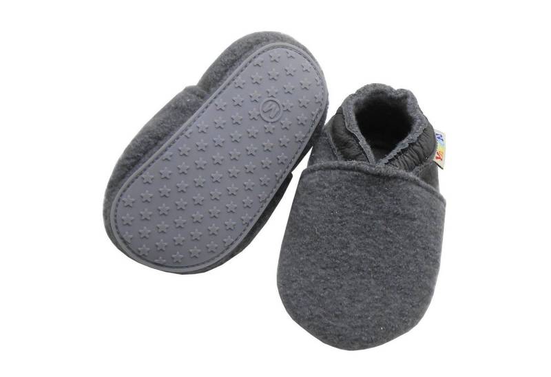 Yalion Krabbelschuh Filz Hausschuhe aus 100% Schafwolle, Grau Krabbelschuh elastisch von Yalion