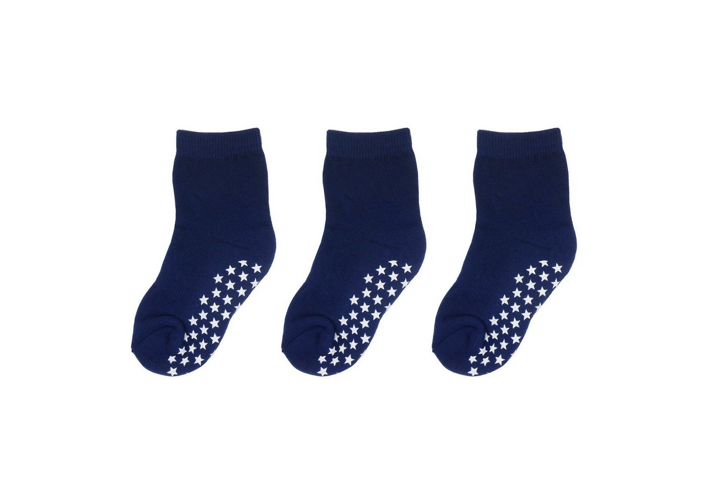 Yalion Langsocken Weiche Kinder Baumwoll Socken Babysocken (3-Paar) mit Halbplüsch Rutschfest und warm, Natur hautfreundlich von Yalion