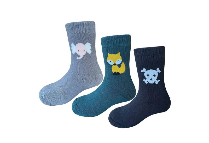 Yalion Langsocken Weiche Kinder Lange Socken Krabbelsocken Mit VollerFrottee 3 Paar (Beutel, hautfreundlich) Warm und atmungsaktiv von Yalion