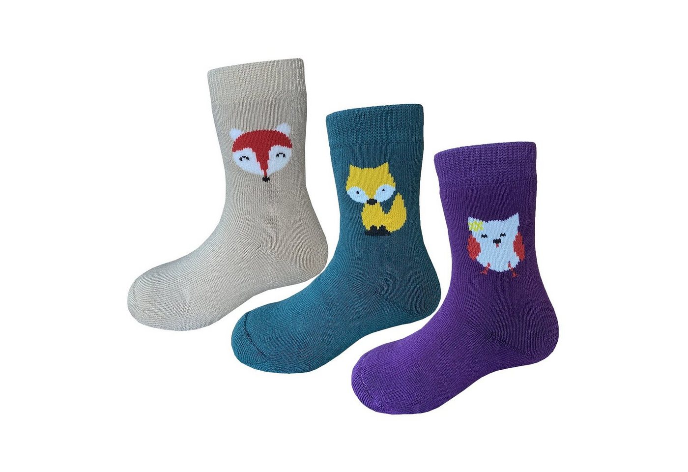 Yalion Langsocken Weiche Kinder Lange Socken Krabbelsocken Mit VollerFrottee 3 Paar (Beutel, hautfreundlich) Warm und atmungsaktiv von Yalion