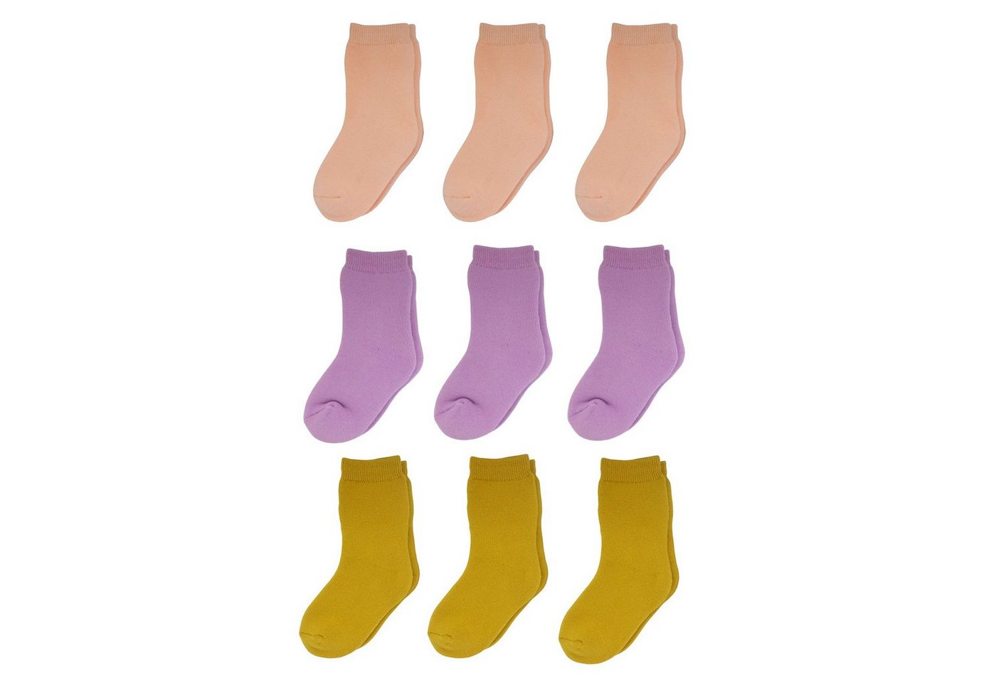 Yalion Langsocken Weiche Kinder Socken Babysocken mit Vollplüsch (9-Paar) Elastisch Wärmend von Yalion