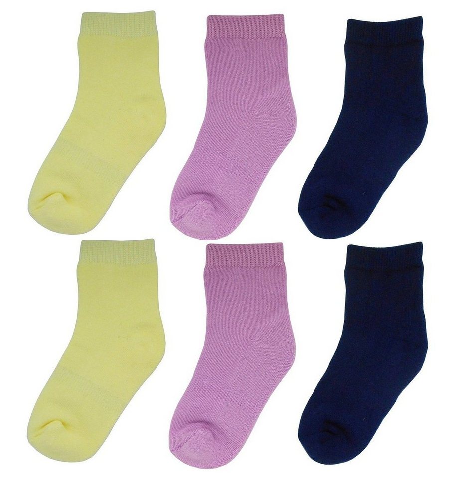 Yalion Langsocken Weiche Kinder Socken Babysocken (6-Paar) mit Halbplüsch 3 Farben mit Halbplüsch von Yalion