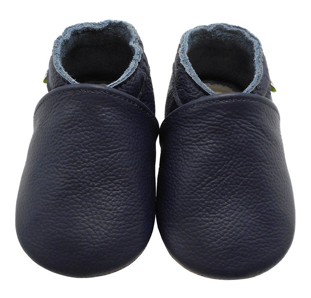 Yalion Lauflernschuhe Hausschuhe Braun Lederpuschen Weiche Leder Krabbelschuh von Yalion