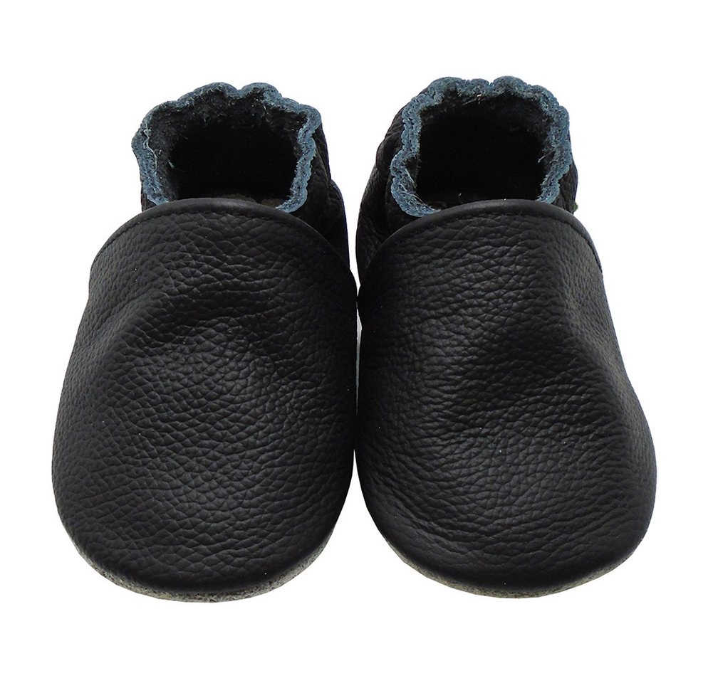 Yalion Lauflernschuhe Hausschuhe Braun Lederpuschen Weiche Leder Krabbelschuh von Yalion