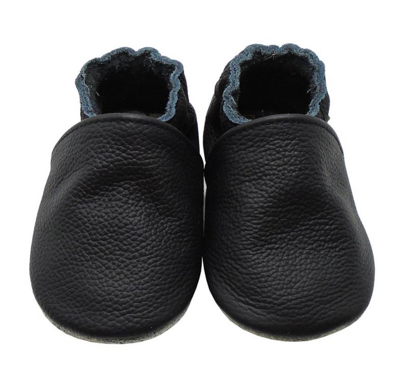 Yalion Lauflernschuhe Hausschuhe Braun Lederpuschen Weiche Leder Krabbelschuh von Yalion