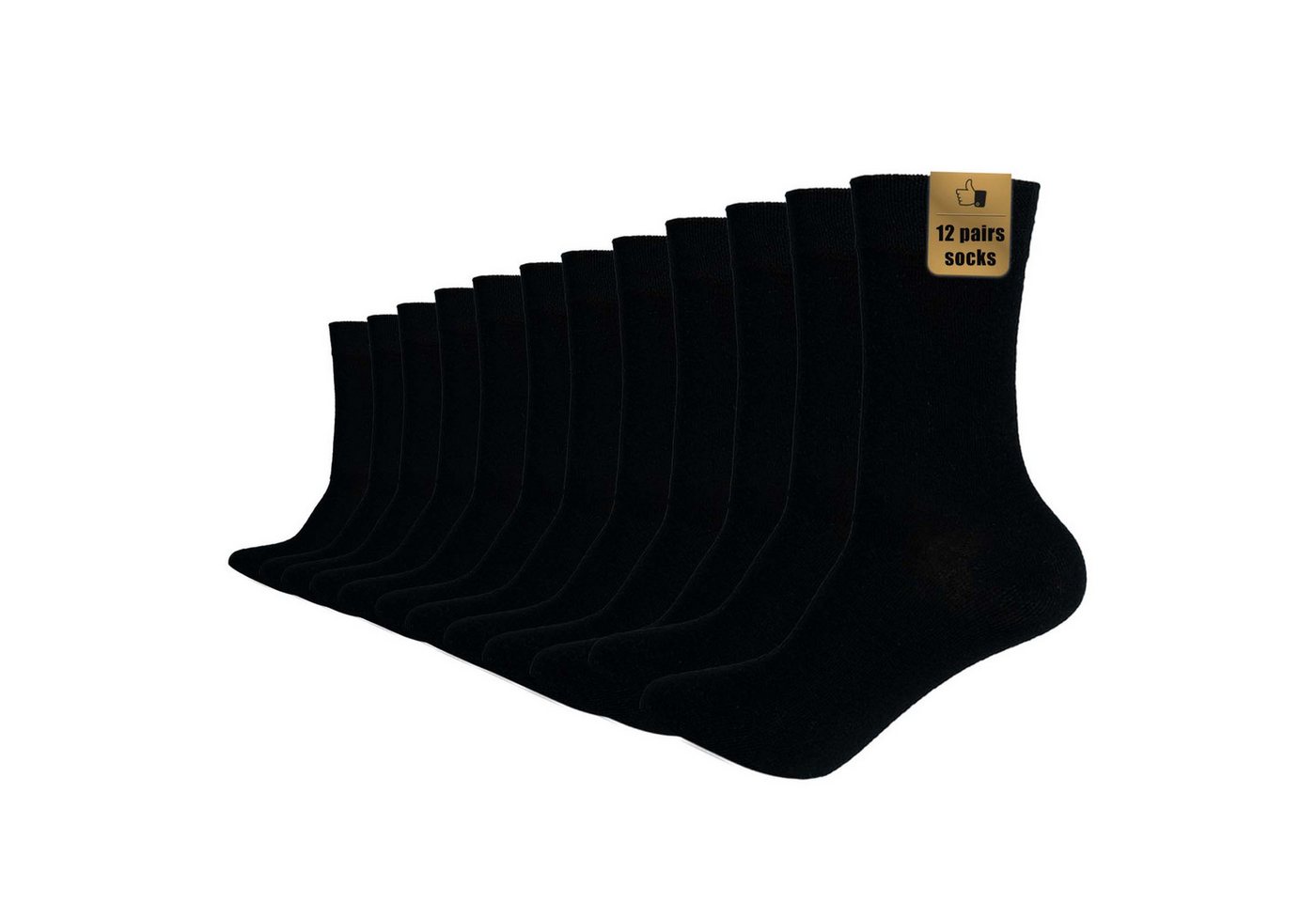 Yalion Socken Basicsocken Businesssocken Weiche Baumwolle Premium Business Socken (12-Paar) von Yalion