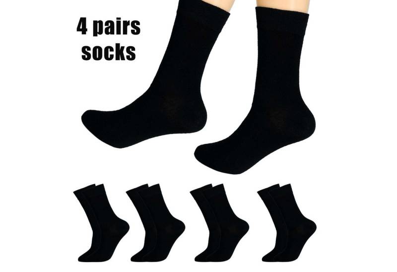 Yalion Socken Basicsocken Businesssocken Weiche Baumwolle Premium Business Socken (4-Paar) von Yalion