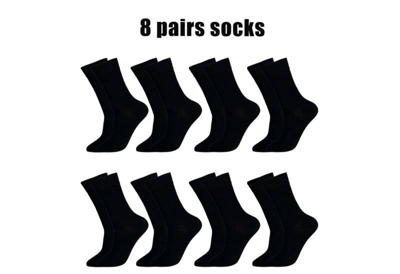 Yalion Socken Basicsocken Businesssocken Weiche Baumwolle Premium Business Socken (8-Paar) von Yalion