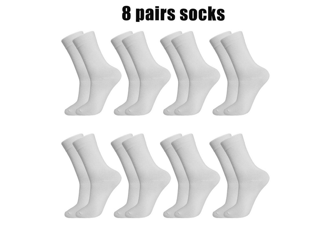 Yalion Socken Basicsocken Businesssocken Weiche Baumwolle Premium Business Socken (8-Paar) von Yalion