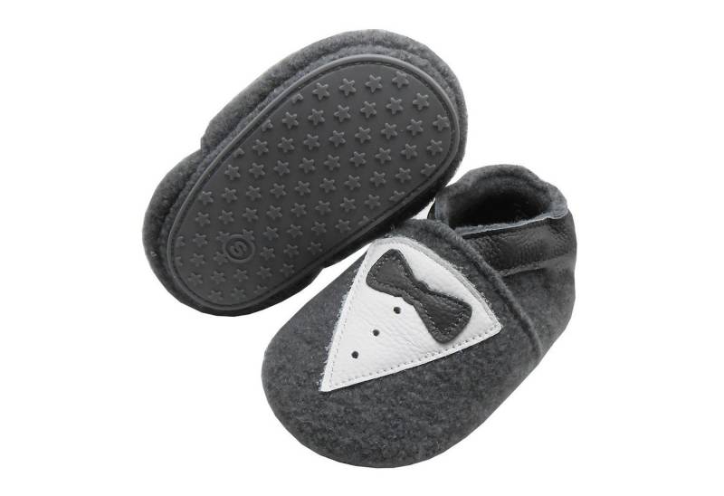 Yalion Weiche Kinder Filz Hausschuhe aus Schafwolle und Leder atmungsaktiv Krabbelschuh von Yalion