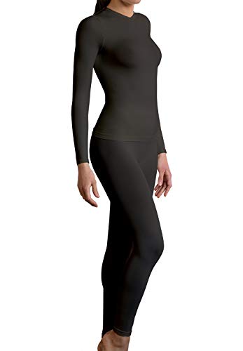 Yaluronica 636 (Schwarz S/M) Pyjamas Anti-Aging mit Hyaluronsäure und Gold Satz Nachtwäsche Hosen und Oberteil Antiage von Yaluronica