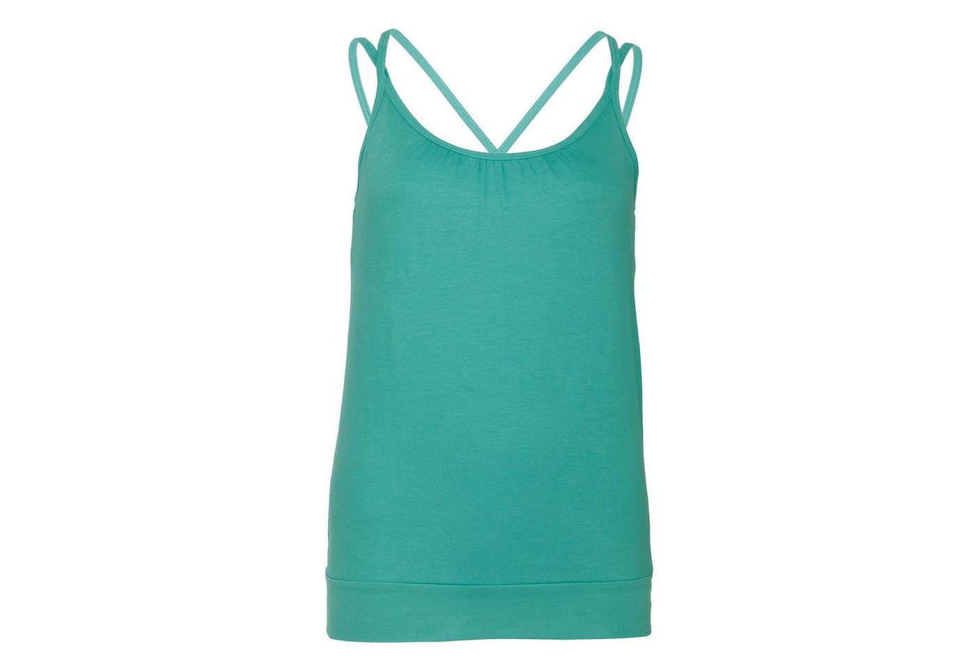 Yamadhi Yogashirt Yoga Spaghetti Top, Bio-Baumwolle, Türkis (Teal) L von Yamadhi