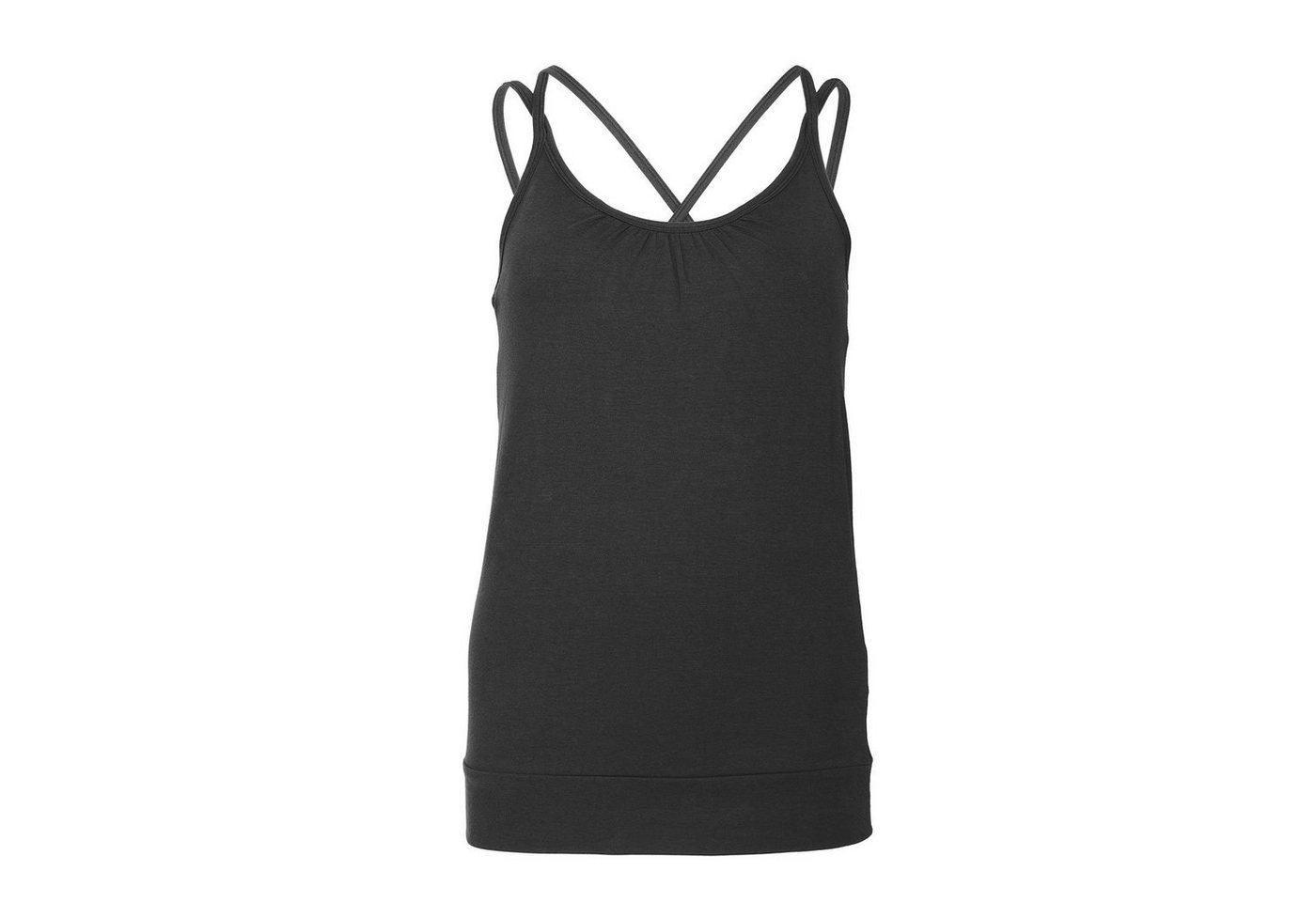 Yamadhi Yogashirt Yoga Spaghetti Top, Bio-Baumwolle, Schwarz S von Yamadhi