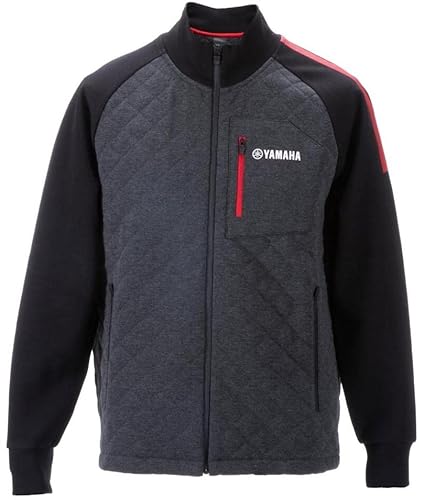 Yamaha REVS Herren Reißverschluss Stepp Kapuzenpulli Hoodie (as3, alpha, l, regular, regular) von Yamaha