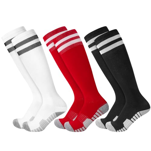 3 Paar Kinder Fußball Stutzen Fußballsocken 33-37 Fußball Fussball Socken Sportsocken Trainingssocken für Jungen Mädchen von 5-12 Jahren (DE/NL/SE/PL, Numerisch, 33, 37, Regular, Schwarz Weiß Rot) 3 Paar Kinder Fußball Stutzen Fußballsocken 33-37 Fußball Fussball Socken Sportsocken Trainingssocken für Jungen Mädchen von 5-12 Jahren (DE/NL/SE/PL, Numerisch, 33, 37, Regular, Schwarz Weiß Rot) von Yamitora