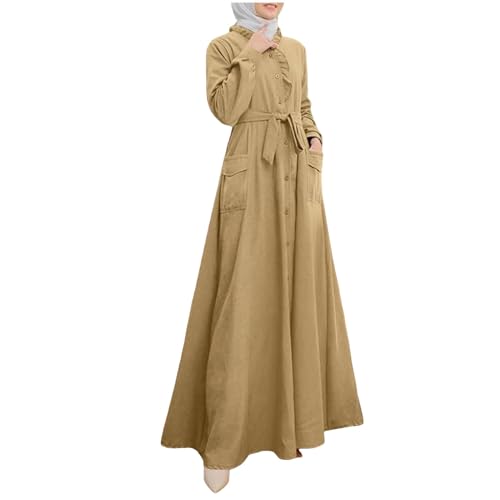 Damen Muslim Prayer Dress Muslim Kleidung Für Frauen Türkisch Muslimische Lang Kleider Set Gebetskleidung Abaya Damen Langarm Islamische Muslimische Kleid Ramadan von Yamjisen