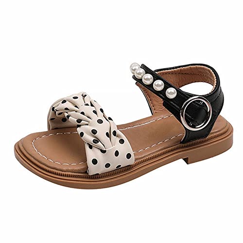 Yamjisen Sandalen Mädchen Sandalen für Mädchen Sommerschuhe Mädchen Sandales Blumen (Schwarz, 23 Infant) von Yamjisen