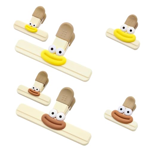 Yamobi 6 Stück Verschlussclips,Verschlussklammern 7/15 CM, Bunt Verschlussclips, Wiederverwendbar Verschlussklammern für Verpackung Milchpulver Süßigkeiten Snacks von Yamobi