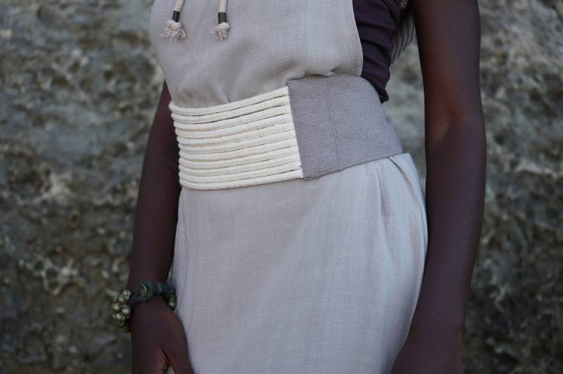 Obi Gürtel Für Frauen~Krawattengürtel~Boho Gürtel~Hippie Kleidung~Seil Gürtel~Breiter Gürtel~Erdig, Natürlich~Veganer von YamunaArt