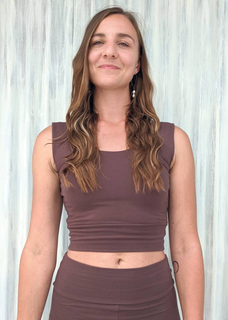 Bralette Aus Bio-Baumwolle Drahtloser Rundhalsausschnitt, Handgemacht von YanaDee
