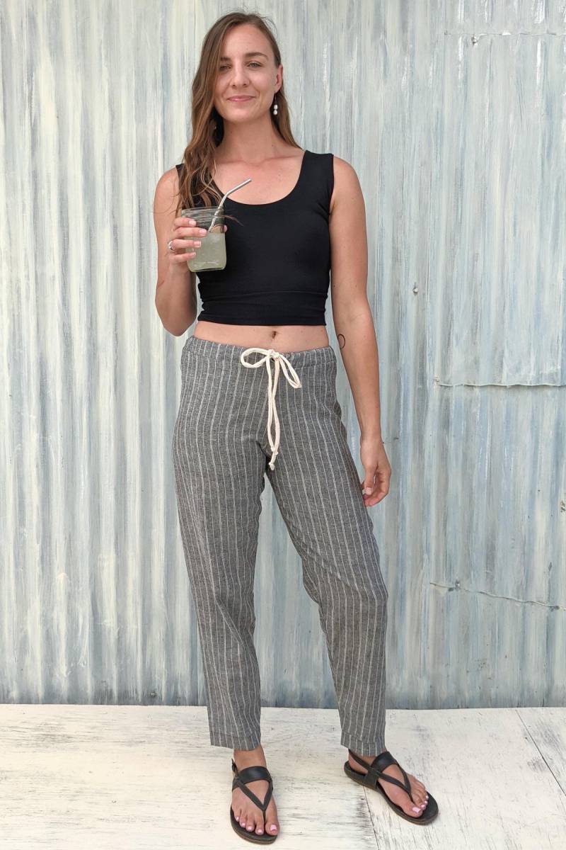 Hanf Bio-Baumwolle Freizeithose, Kordelzug, Made To Order von YanaDee