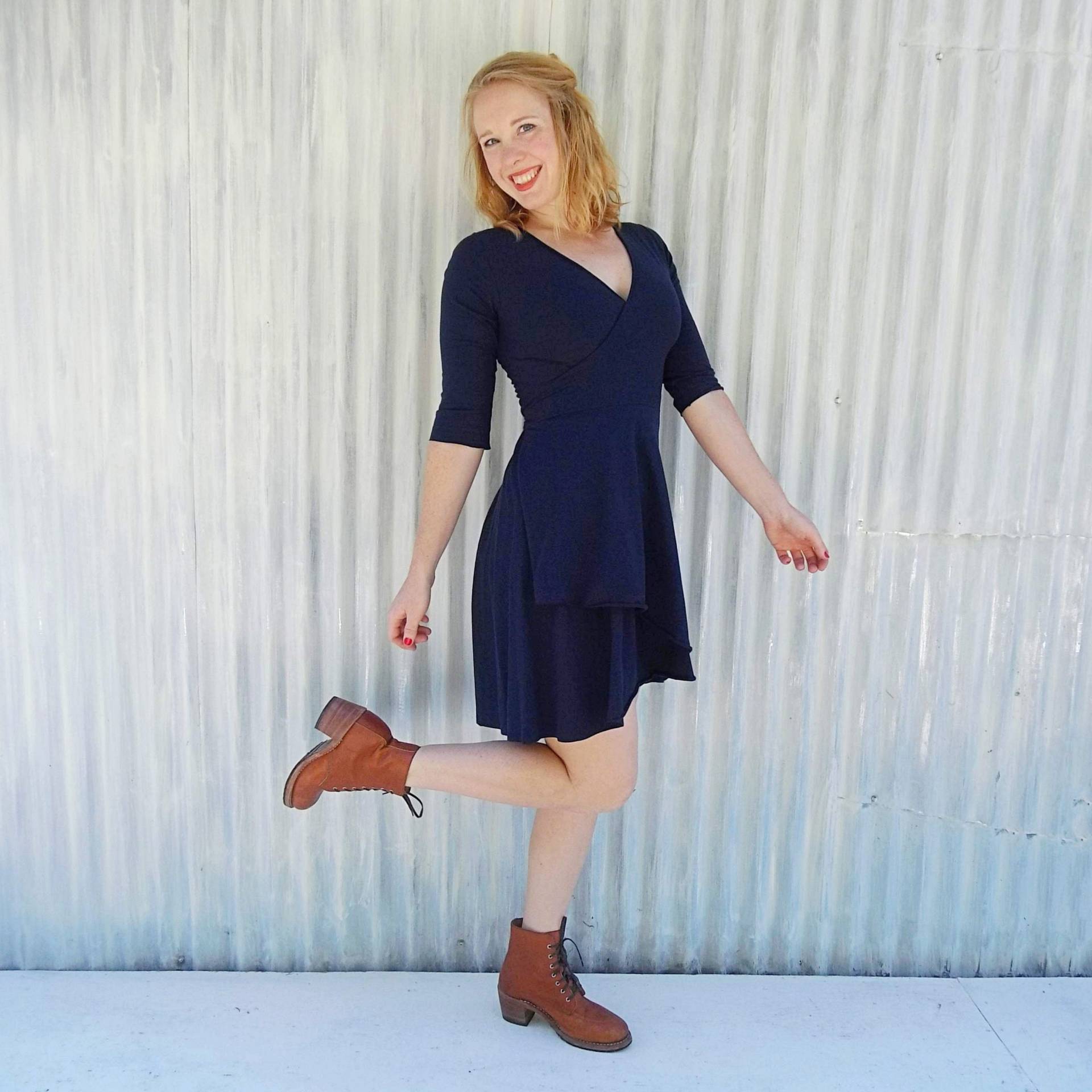 Hanf Bio Baumwollmischung Wickelkleid, Handgemachte Kurze Tunika von YanaDee