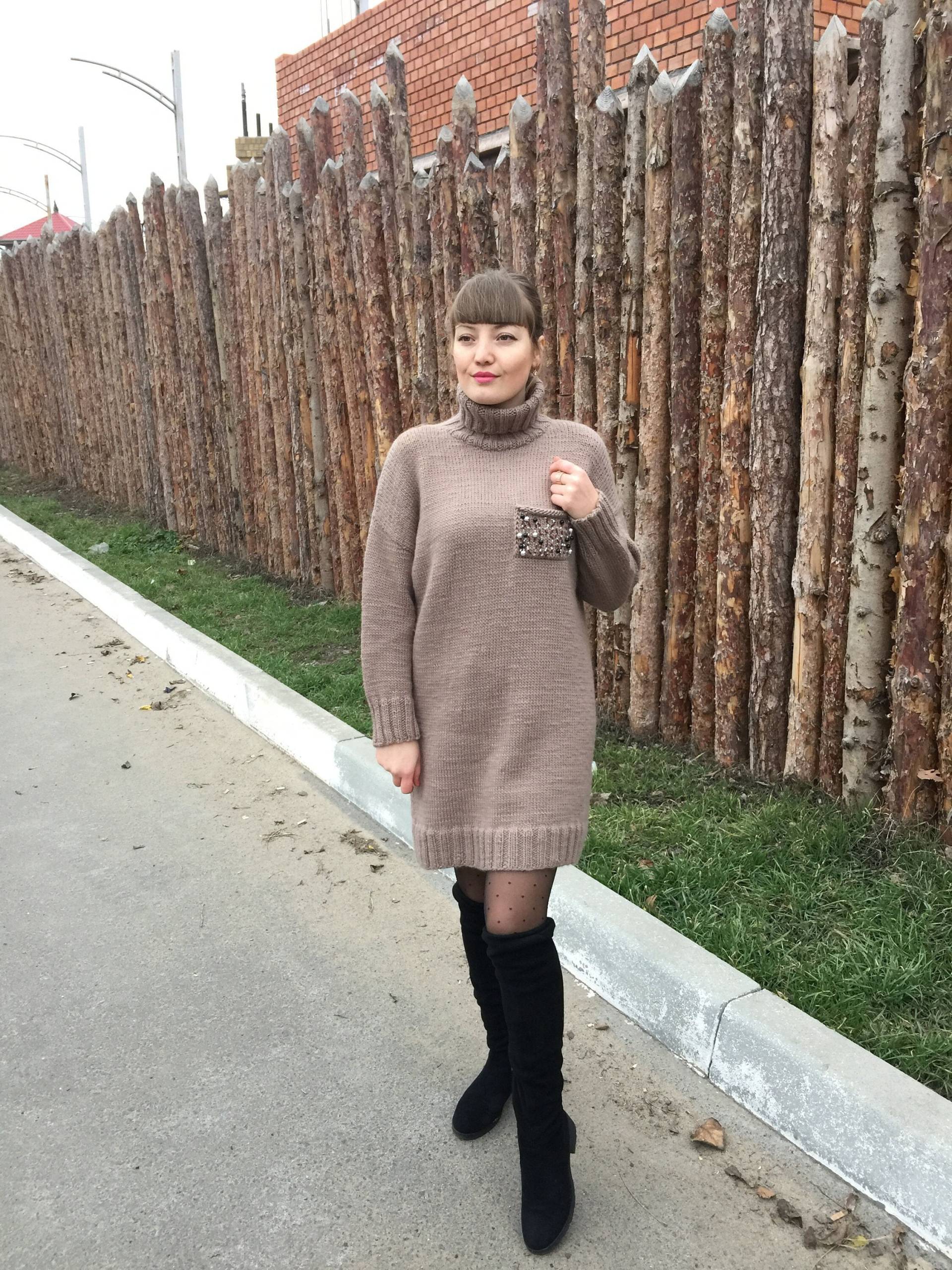 Pulloverkleid, Rollkragenpullover, Winterkleid, Langarmkleid, Oversized Pulloverkleid Frau Pulloverkleid, Rollkragenpullover, Winterkleid, Langarmkleid, Oversized Pulloverkleid Frau von YanaKnitShop